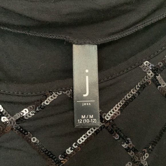 Jess black sequinned camisole-style top. - Picture 2 of 6